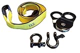 TGL 3 inch, 8 Foot Tree Saver, Tow Strap with D