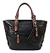 Scarleton Tote Bag for Women, Faux Leather Purses and Handbags, Shoulder Bag, Top Handle Satchel, Hobo Bag with Pouch, H103501 - Black