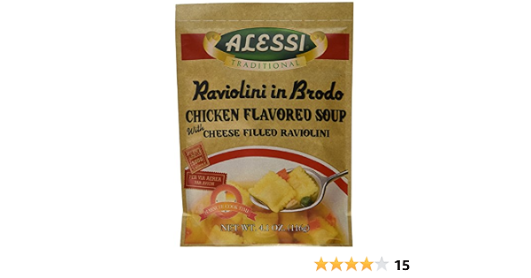 Alessi Mix soup raviolini in brodo 4.1oz (071072003718)
