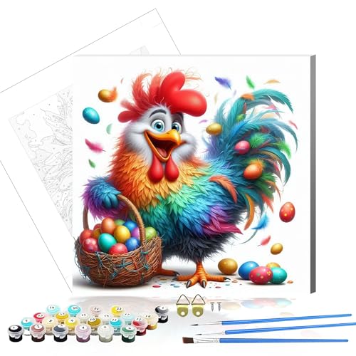 Rooster Carrying Easter Basket