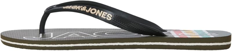 Chanclas Jfwpalm Print para hombre, Olive Night, 8/9 UK