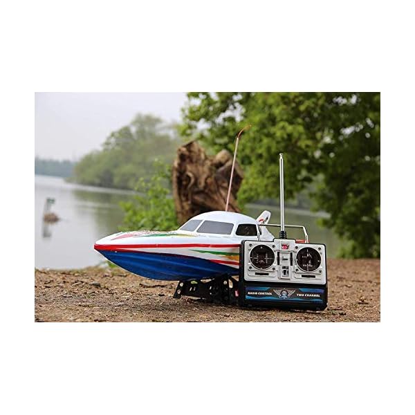 Zhangl 70cm Maxi-RC Speedboat 40 km/h High Speed ​​Remote Controlled Yacht 7,2V 1800mAh 150M Fernsteuerungsabstand… – Bild 3