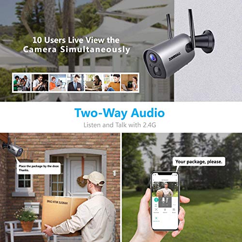 Wireless Security Camera Outdoor, Zumimall Solar Powered Surveillance Camera, 1080P Outdoor WiFi Security Camera, Night… - Image 3