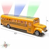 Bump And Go Action Yellow School Bus - Beautiful 3D Flashing Lights And Musical Sounds - Great For Kids 3 & Up - (Batteries Required)