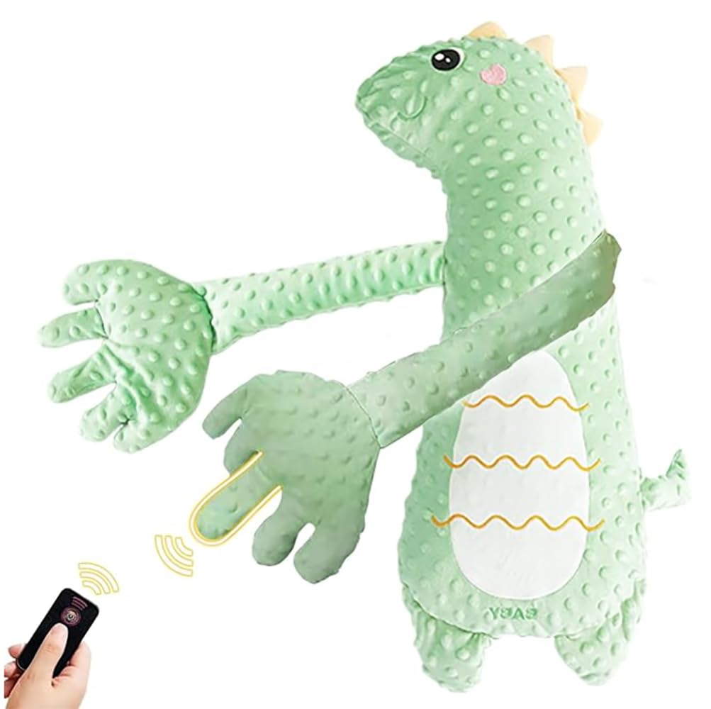 BiniTPGo Interactive Electronic Pet Plush Toy, Soothing Plush Gift for Toddlers, Perfect for Birthdays, Mothers, Expectant Mothers, and Pregnant Women (Green Dinosaur)