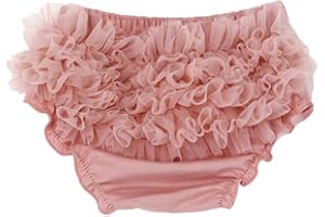 RUKOSU Baby Tulle Ruffle Bloomer for Newbornr Infant Girls Cotton Frilly Diaper Covers Cute Briefs Panties Shorts