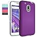 Moto G Play Case,Moto G4 Play Case with HD Screen Protector,NiuBox Dual Layer Armor Anti-Slip Shock Absorption Protective Phone Case Cover for Motorola Moto G Play/Moto G4 Play - Purple