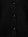 Women's Round Neck Lightweight Knit Ribbed Hem Cardigan with Translucent Gem Buttons Black M