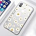 JIAXIUFEN Compatible with iPhone X iPhone Xs Case Clear Cute White Daisies Slim Shockproof Flower Floral Desgin Soft Flexible TPU Silicone Cover Phone Case