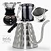 Pour Over Coffee Kettle with Thermometer - Gooseneck Drip Stainless Steel Stovetop Teapot (1.2L)