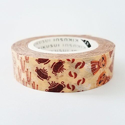 KIKUSUI Taiwanese Washi Paper Masking Tape / Wish All The Best Series / Chinese Sea Goddess / Dragon And Lion Dancing / Love (Chinese Sea Goddess)