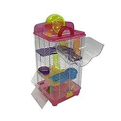 YML 3-Level Clear Plastic Dwarf Hamster Mice Cage