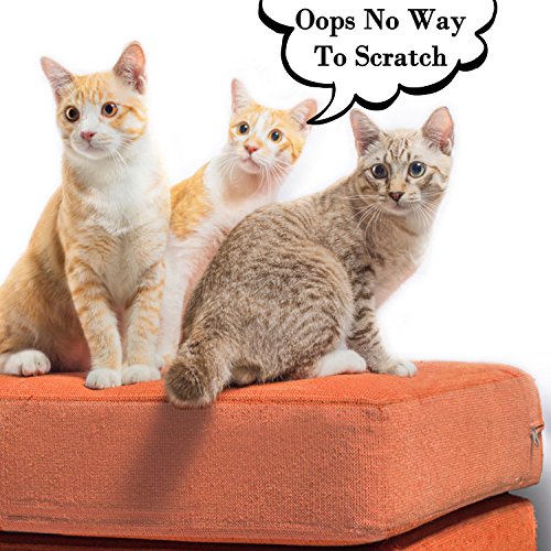 SSZY Upgraded Couch Guard 2 PCS 18X9 Furniture Defender Without Pins, Pet Scratch Protector Harmless Care for Leather Sofa Scratch Training Aids Large Vinyl Self-Adhesive Protective Pads (189") - Thumbnail 2