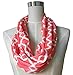 Pop Fashion Women Chain Link Pattern Infinity Scarf Wrap Scarf with White Zipper Pocket, Infinity Scarves