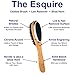 HOUNDSBAY Esquire 3 in 1 Lint Remover & Garment Care Suit Brush for Clothes with Shoe Horn Handle | Removes Hair & Pet Fur (Natural Wood)