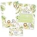 Your Main Event Prints Jungle Baby Shower Invitations - Safari Elephant, Giraffe, Lion, and Monkey Baby Shower Invites with Diaper Raffle Cards - Sprinkle - 20 Invites Including Envelopes