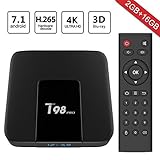 Greatever 2018 Newest T98 pro Android 7.1 TV Box 2GB+16GB with 3D/4K/WiFi/H.265 Smart TV Box