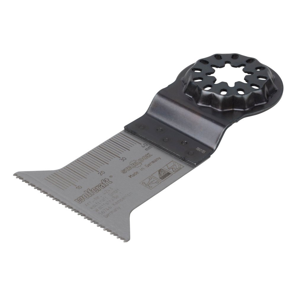 wolfcraft BIM Pushcut Saw Blade “Expert”, STARLOCK receptacle, wood, non-ferrous metals, gypsum plasterboards, 50 mm I 4243000 I For cutting to length, plunge cuts and rip cuts