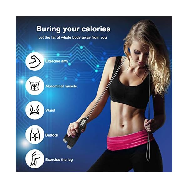 SANSCWZ-Electronic-Counting-Jump-RopeSpeed-Jump-Rope-Tangle-free-Adjustable-Rope-Digital-Jump-RopeSkipping-Rope-for-Children-Adult-Women-Indoor-Outdoor-Sports-Weight-Loss-Exercise SANSCWZ Electronic Counting Jump Rope,Speed Jump Rope Tangle-free Adjustable Rope & Digital Jump Rope,Skipping Rope for Children Adult Women Indoor Outdoor Sports Weight Loss Exercise