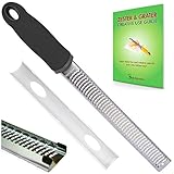 Chef's Necessities Cheese Grater & Zester - High Quality Stainless Steel Blade + Protective Cover