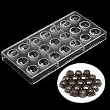 Jeteven Chocolate Candy Jelly Bonbon Making Mold, Non-stick PC Polycarbonate Mould Tray (Diamond)