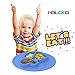 Silicone Mini Placemat, Holoko One-Piece Feeding Plate, Cute Puppy Shape Mats with Suction for Babies, Toddlers and Kids - Fit Most Highchair Trays (Blue)