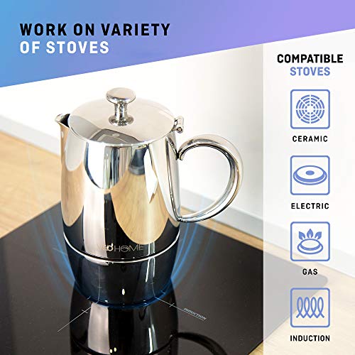 Stovetop Espresso Coffee Maker MultiStove Stainless Steel Induction
