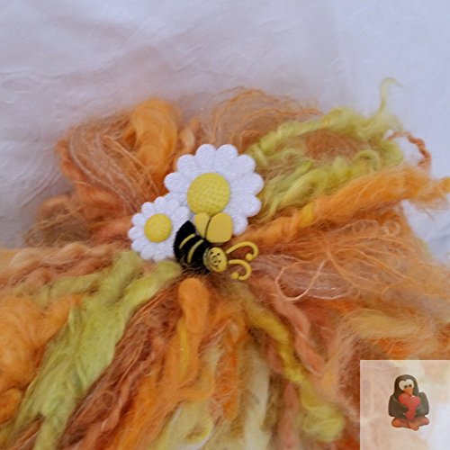 Fabric Art Doll with Golden Hair and Dirndl - Thumbnail 6