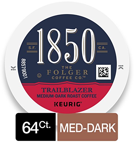 1850 Trailblazer, Medium-Dark Roast Coffee, K-Cup Pods for Keurig Brewers, 16 Count (Pack of 4)