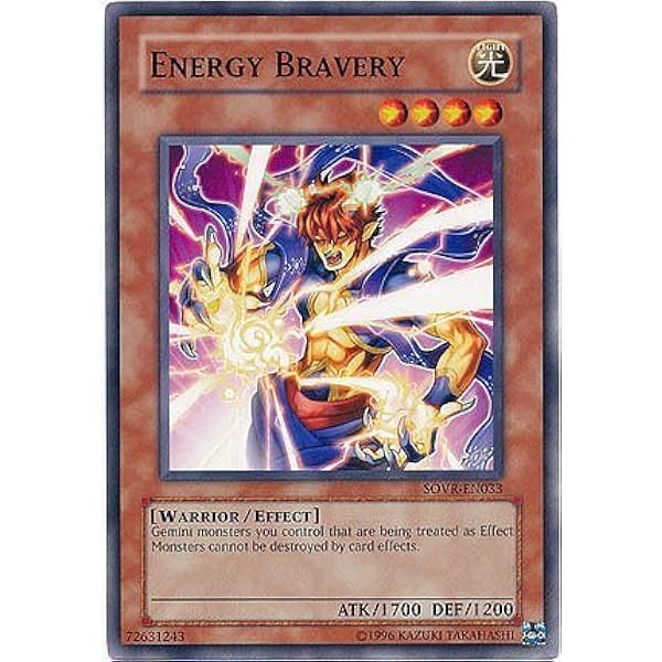 Amazon Com Yu Gi Oh Energy Bravery Sovr En033 Stardust Overdrive 1st Edition Common Toys Games