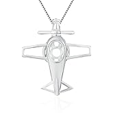 LGSY 925 Sterling Silver Airplane Cage Pendants Crafting Charm for DIY Necklace Bracelet Jewelry Making