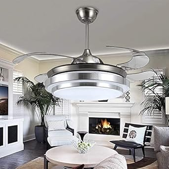 Modern Ceiling Light With Fans Integration Three Color Led Light