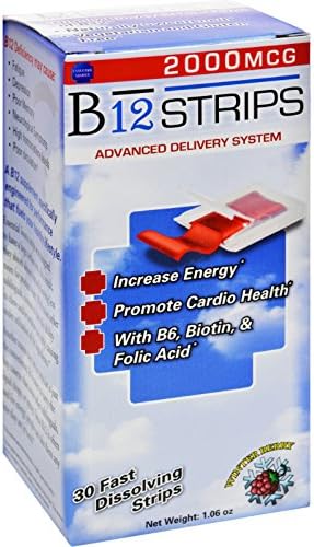 2Pack! Essential Source B12 Strips with B6 and Biotin - 30 Pack
