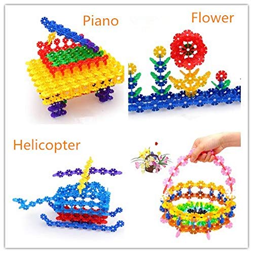 KuToi Rainbow Snow Flakes 300 Discs | STEM Educational Brain Building Toy | Interlocking Plastic Construction Connect Set | Promotes Fine Motor Skills Development - Therapy Tools - Thumbnail 7