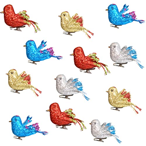 Bird Clip-Ons Set of 12 Includes 3 Each of
