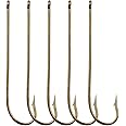 100pcs Long Shank Fishing Hooks High Carbon Steel Fly Tying Jig Hooks Super Sharp Barbed Hook Tips Tan Color 13 Sizes for Choice