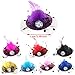 16 Pieces Mini Hat Hair Clips Hat Decorative Accessories Shining Hair Clips Fascinator Hats Clips Ribbon Flowers Feather Hair Clips for Kids,Women Tea Cocktail Party Decorations in 8 Colors,3.2in