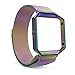 Fitbit Blaze Accessories Band, MoKo Metal Frame Housing + Milanese Loop Stainless Steel Bracelet Strap Band with Magnet Lock for Fitbit Blaze Smart Fitness Watch - COLORFUL