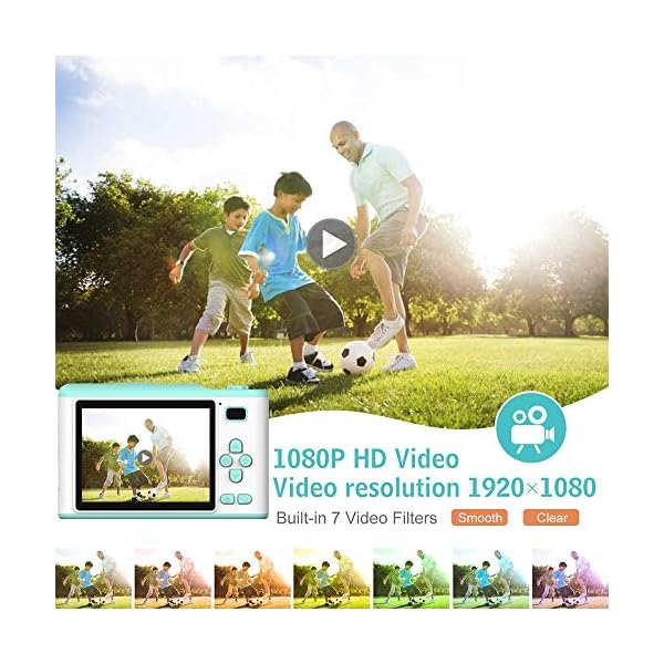 PTHTECHUS Kinder Kamera, Kinderkamera Digital Fotokamera Selfie, 2.8 Zoll Touchscreen Digitalkamera 8M Pixel, mit… – Bild 6