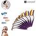 Vander Synthetic Kabuki Foundation Makeup Brush Set, Purple, 10-Pieces