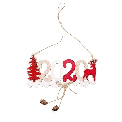 Buy Elegod Christmas Wood Hanging Pendant 2020 Wooden Slices With