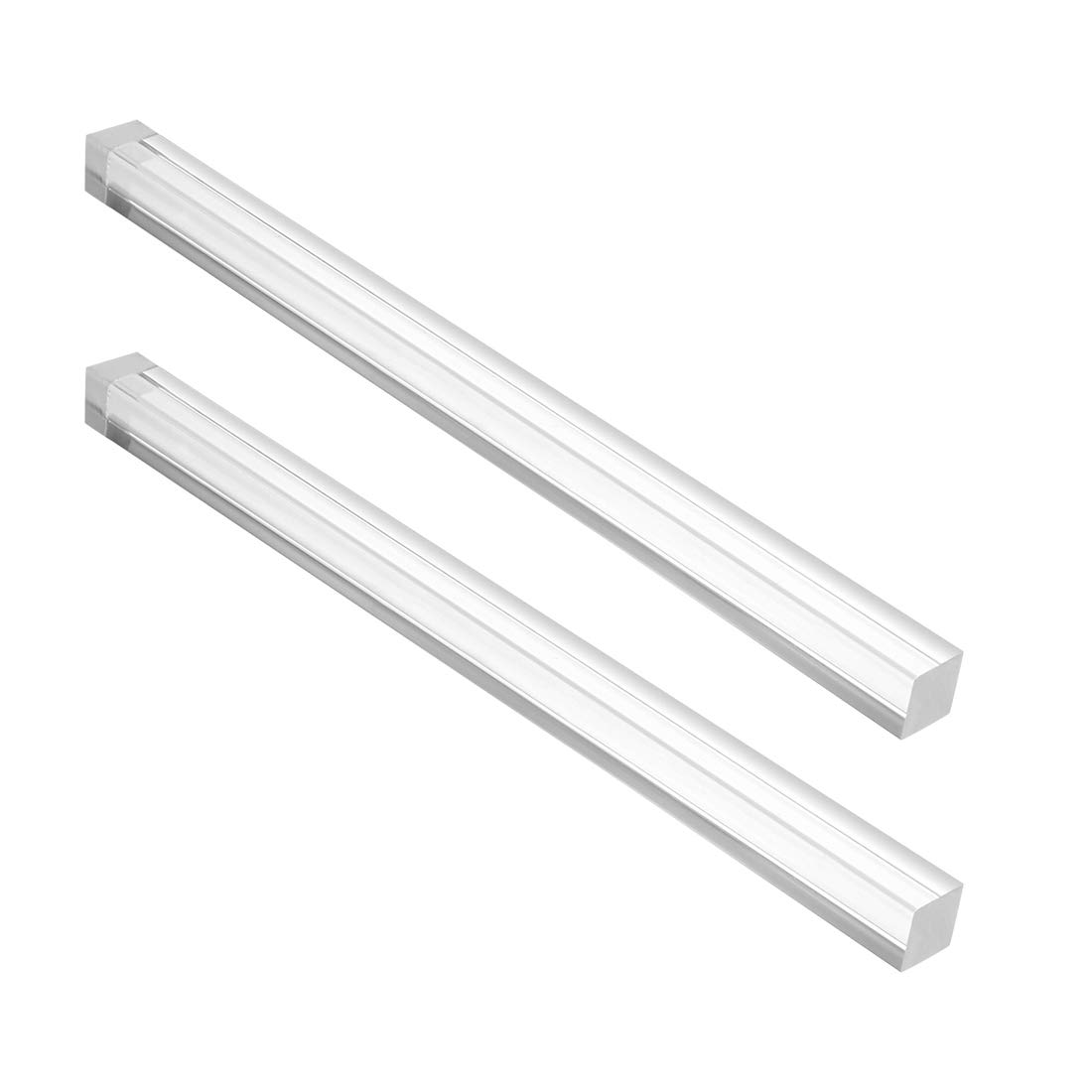 sourcing map Acrylic Rod Square Shape PMMA Bar 0.6" x 0.6" x 10" Clear 2Pcs
