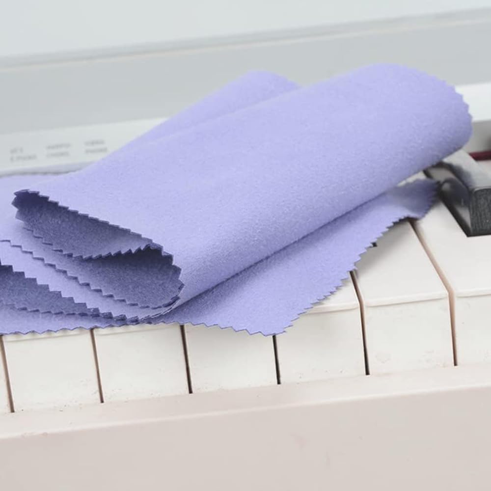 MuzcYM 49.2 * 5.9inch Soft Super Fine Fiber Purple Piano Keyboard Protective Cover Cloth for 88keys Piano Cleaning Care
