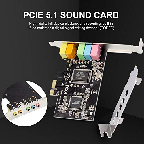 PCIE sound card CMI8738 chip 5.1 channel stereo Audio Sound Card w/Low Express 5.1ch Profile PCI-E - Thumbnail 5