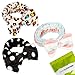 BMC 3pc Ultra Soft Face Washing Elastic Bow Towel Headbands - Bright Leopard, Stripes, and Black White Polka Dots