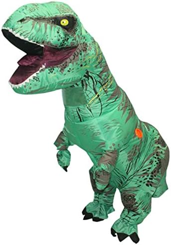 Lakerui Funny Inflatable Blow Up T-Rex Dinosaur Fancy Costumes for Adult Green