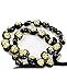 XGATML K-Musculo Hawaiian Kukui Nut Leis Beads Necklaces with Hand Painted Flower Adjustable 32 inches Lei for Men and Women (Yellow Flower)