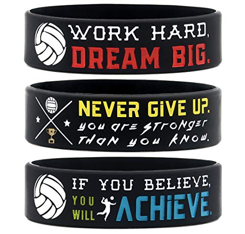 12-Pack-Volleyball-Wristbands-with-Motivational-Quotes-Wholesale-Bulk-Volleyball-Theme-Party-Favors-Volleyball-Gifts-for-Team-Unisex-for-Boys-Girls-Men-Women-Youth-Adults