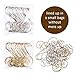 CHENGU 100 Pieces 2 Inch New Year Ornament Hooks, Spiral Ornament Hangers, Metal Wire Christmas Tree Hangers DIY Art Craft Home Party Decorations (Silver, Gold)