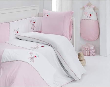 Housse De Couette 80x1cm Lit Bebe Coton Jersey Sourisette Sensei La Maison Du Coton Amazon Fr Bebes Puericulture